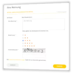 Formular zum Verfassen einer Rezension