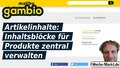 Gambio: Artikelinhalte: Inhaltsblöcke für Produkte zentral verwalten